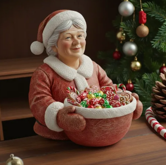 Mrs. Claus Candy Bowl Figurine
